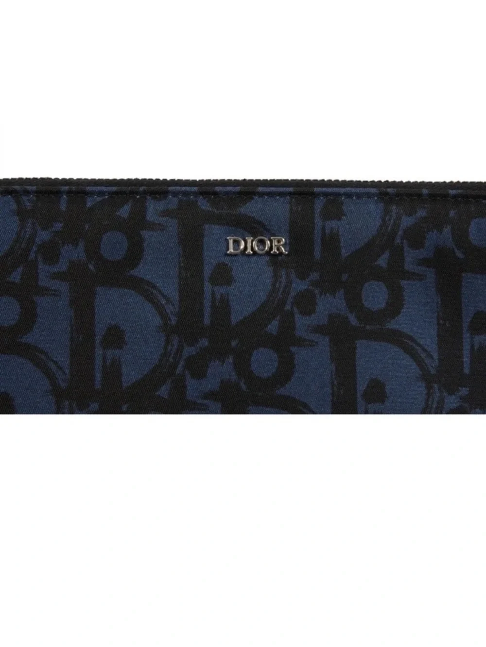 Dior Oblique Logo Pouch Blue /Black - Picture 3 of 9
